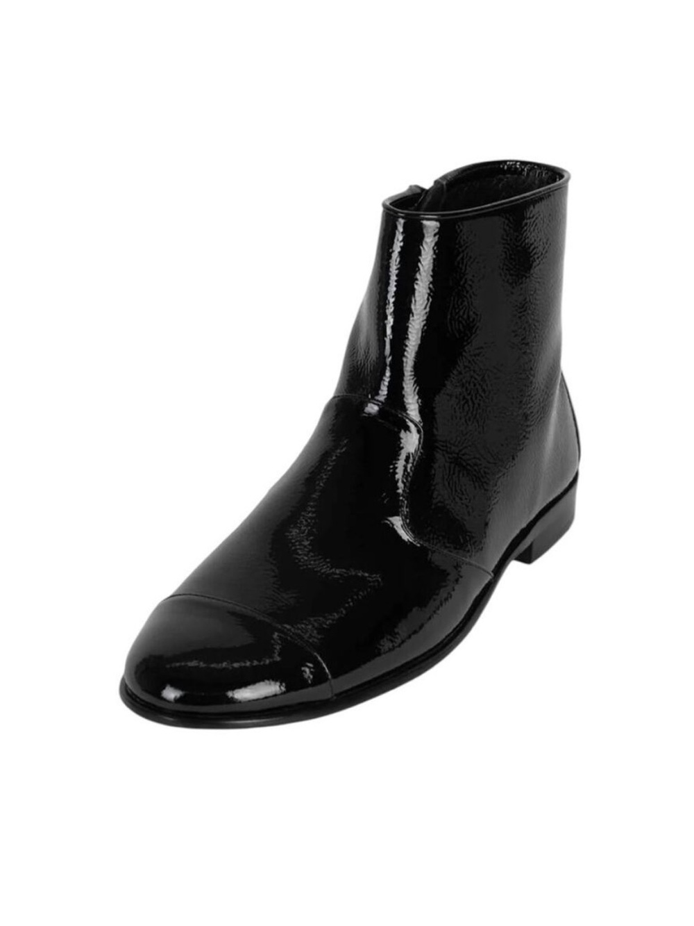 Jeffrey Campbell Black Patent Leather Ankle Boots 8.5 - Picture 2 of 6